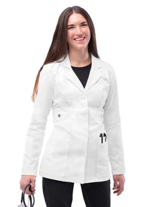 Xxl White Stretch Lab Coat For Doctors Nurses Medical Professionals Uniform - Picture 1 of 6