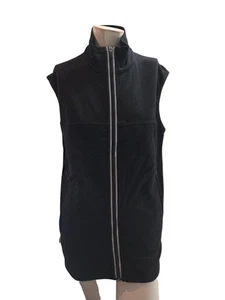 Icebreaker 100% Merino Wool Full Zip Vest Large Black REI Thermal base layer - Picture 1 of 10