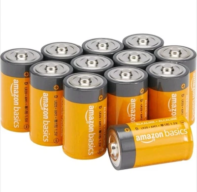 Amazon Basics 12-Pack D Cell All-Purpose Alkaline Batteries 1.5 V 5yr Shelf Life - Image 1 of 4