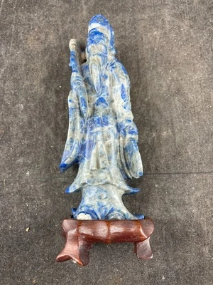 Estatua tallada de lapislázuli tallada de un chamán 6" de alto Foto 1 de 2