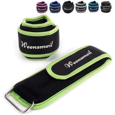 Pesas de tobillo, 2 libras 1 par (1 libra cada peso) pesas de brazo de muñeca para mujer... Foto 1 de 4