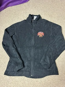 Patagonia Synchilla Womens Size Small Fleece Jacket Black Embroidered Logo Zip - Picture 1 of 5
