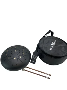 Balmy Drum 11 Note Steel Tongue Drum Instrument mit Schlägel & Tragetasche - Schwarz - Bild 1 von 7