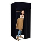 ZICHOUYING Portable Fitting Room, Movable Square Dressing Room Curtain And Hook