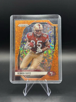 2024 Panini Prizm NFL Vernon Davis #258 Orange Disco Prizm San Francisco 49ers - Image 1 of 2