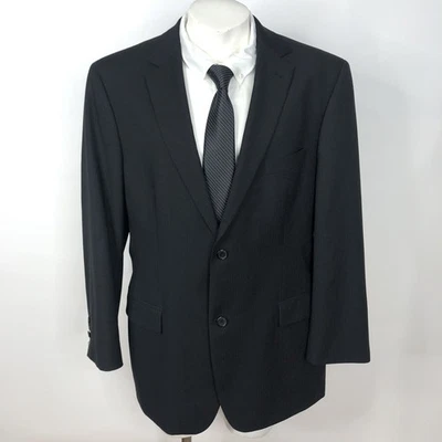 Chaqueta deportiva Hugo Boss 44R para hombre 100 % lana virgen dos botones negra Foto 1 de 4