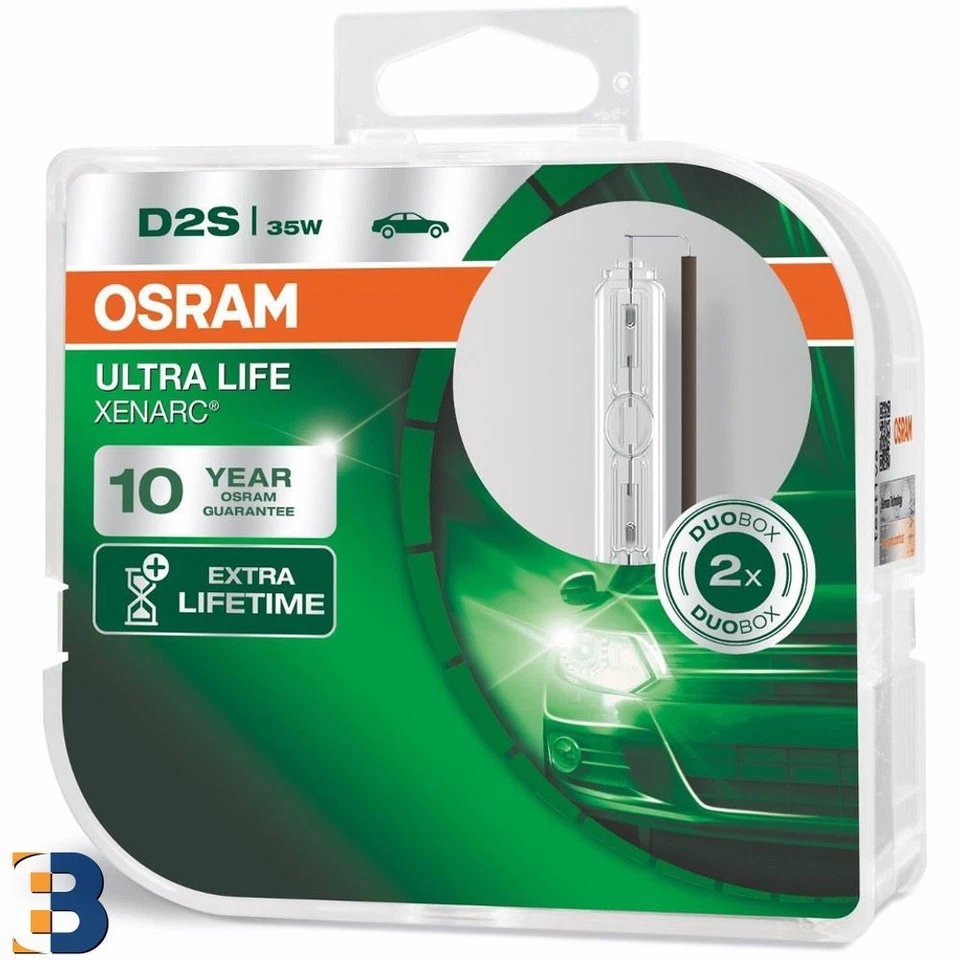 2x D2S OSRAM Xenarc Ultra Life Xenon HID Car Headlight 85V 35W 66240ULT-HCB - Image 1 of 1