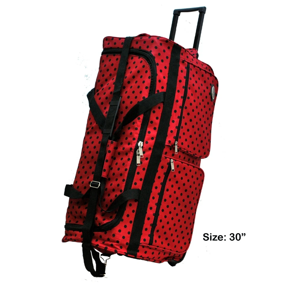 Bolso de Lona Rodante "E-Z Roll" Moda Lunares Talla 22"/30"/36" 3 Colores Foto 1 de 3