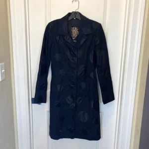 BIYA Johnny Was Mantel schwarz Kreismuster bestickt Größe S - Bild 1 von 6