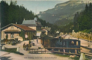 SVIZZERA - BUFFET BRUNG BAHNHOF - DEPOSITO TRENO PASSEGGERI VECCHIA CARTOLINA VEDUTA - Foto 1 di 2
