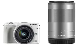 Canon Spiegellose Spiegelreflexkamera EOS M3 Doppelzoom Kit (weiß) EOSM3WH-WZK2 - Bild 1 von 1