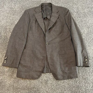 Ermenegildo Zegna Custom Made Men's Wool Brown Sport Coat Jacket 42R - Picture 1 of 14