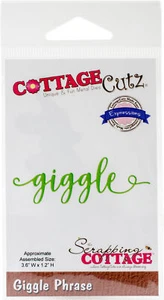 Cottage Cutz Die Cut "Giggle Phrase" #CCX-101 Cardmaking Paper Cutting - Picture 1 of 1