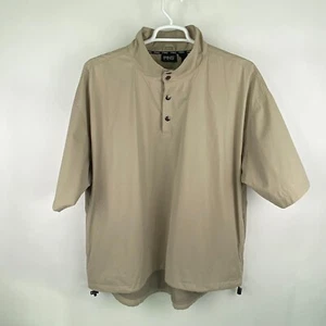 Ping Golf Jacket Windbreaker Coat Mens XL Khaki Green Short Sleeve - Picture 1 of 13