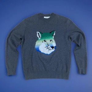 Men’s Maison Kitsuné Vibrant Fox Head intarsia pullover Size XS - Picture 1 of 4