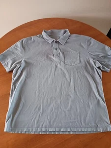 LL Bean Polo Shirt XL Mens Teal Blue Cotton Short Sleeve Pockets  - Picture 1 of 6