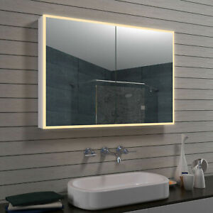 Aluminium LED Beleuchtung Badezimmer spiegel schrank Kosmetik Sensor dimmbar 100