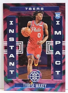 Tyrese Maxey 2020-21 Panini Illusions Instant Impact Pink Parallel 76ers /25 RC - Bild 1 von 3