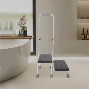 Heavy Duty 2 Steps Medical Foot Stool W/ Handle Freestanding Medical Foot Stool - Picture 1 of 24