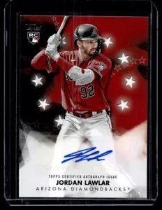 2024 Topps Baseball Stars Jordan Lawlar Rookie Auto Diamondbacks #BSA-JL RC Card - Foto 1 di 2