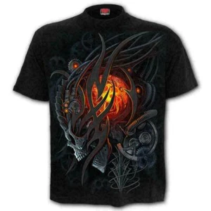 Camiseta SPIRAL DIRECT STEAMPUNK CRÁNEO, top/camiseta/motociclista/parca/segadora/calavera/gótica - Imagen 1 de 2