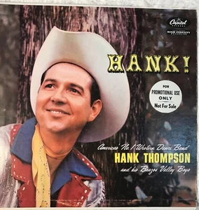 Hank Thompson Hank! Vinyl Record 1959 VG+/EX+ Unique Sticker On Cover! - Picture 1 of 7