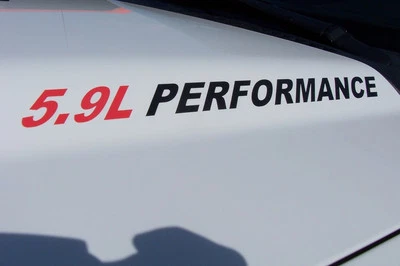 Calcomanías adhesivas de vinilo para capó 5,9 L RENDIMIENTO (par) FIT Ram 2500 3500 f250 F350 Foto 1 de 2