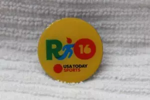 Pinback olímpico deportivo RIO 2016 EE. UU. Today 1 1/8" - Imagen 1 de 2