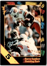 1991 Wild Card Draft #106 Barry Sanders Cowboys 20 Stripe