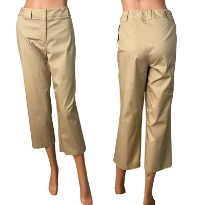 NEW Norton McNaughton Katanga Capris Pants NWT Woman’s Stretch Tan Khaki  - Image 1 of 4