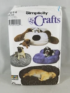 Simplicity Crafts Dog Pet Bed Sewing Pattern 7014 Longia Miller Puppy Shape - Picture 1 of 10