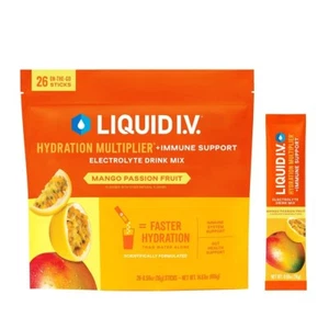 Liquid IV Hydration Drink Multiplier Plus Immune Support Mango Passionfruit 26Ct - Picture 1 of 3