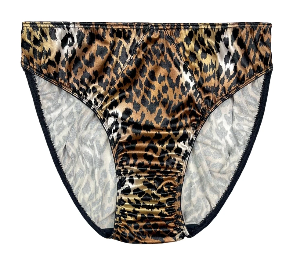 Second Skin Satin Hipster Panty Leopard Print XL - Image 1 of 2