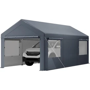 12' X 20' Portable Heavy Duty Canopy Garage Tent Car Carport Shelter Steel Frame - Picture 1 of 14