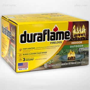 Duraflame 6 Firelog Packs x 4.5lb, 3 Hour Burn, Indoor & Outdoor - Made in USA - Picture 1 of 12