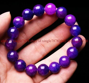 6/8/10/12/14mm Natural Purple Sugilite South Africa Gems Beads Bracelet AAA - Picture 1 of 12