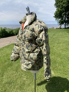 Vtg 10x Americas Finest Hunting Puffer Jacket Green Camo And Orange Size Medium - Picture 1 of 13