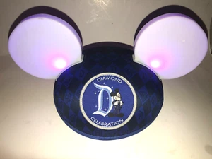 Disney Diamante 60 Aniversario Celebración Iluminado Orejas de Mickey Mouse 2015 - Imagen 1 de 9