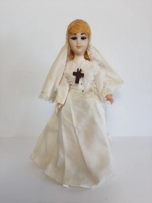 Ancienne Poupée Communiante - Tête en cire - Années 1950 / 1960 - Photo 1/4