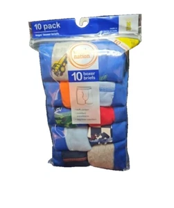 Wonder Nation Boys Soft Cotton Boxer Briefs 10-Pack Size M (8) - Picture 1 of 3