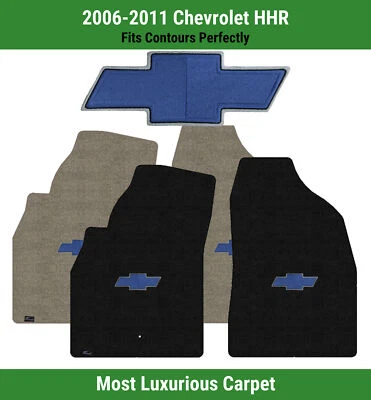 Alfombrillas delanteras Lloyd Luxe para Chevrolet HHR '06-11 con logotipo de pajarita Chevy azul Foto 1 de 4