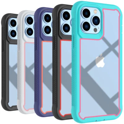 For iPhone 13 Pro Max 12 11 Phone Case Clear Shockproof Bumper Defender Cover - Image 1 of 4
