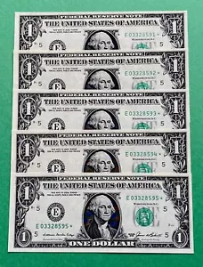 1985 STAR NOTE $1 DOLLAR BILL ( RICHMOND E ) UNCIRCULATED - Picture 1 of 2