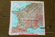 WW2 D-Day Zones of France silk Invasion Escape Map "Version 2"