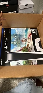 Sony PS5 Disc Edition Console Horizon Forbidden West Bundle - White Unopened New - Picture 1 of 2