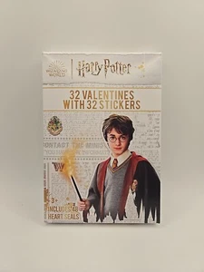 Harry Potter 32 Valentines With 32 Stickers 8 Magical Designs By Paper Magic  - Picture 1 of 2