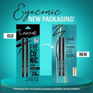 LAKMÉ Eyeconic Kajal Twin Pack, Black, 0.35g with 0.35g Matte Finish - Picture 1 of 4