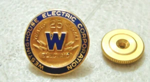 WESTINGHOUSE ELECTRIC CORPORATION ~25 YEARS SERVICE~ LGB 1/10 10K GF PIN - Picture 1 of 4