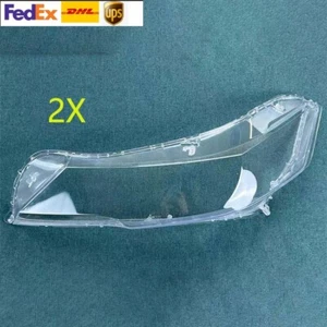 1 par de cubiertas de faros delanteros L&R transparentes + pegamento de sellado para Acura TL 2009-2014 - Imagen 1 de 7