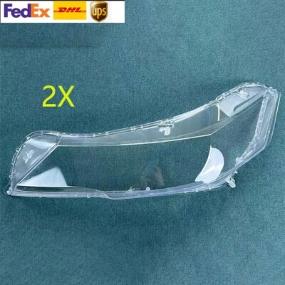 1 par de cubiertas de faros delanteros L&R transparentes + pegamento de sellado para Acura TL 2009-2014 Foto 1 de 4
